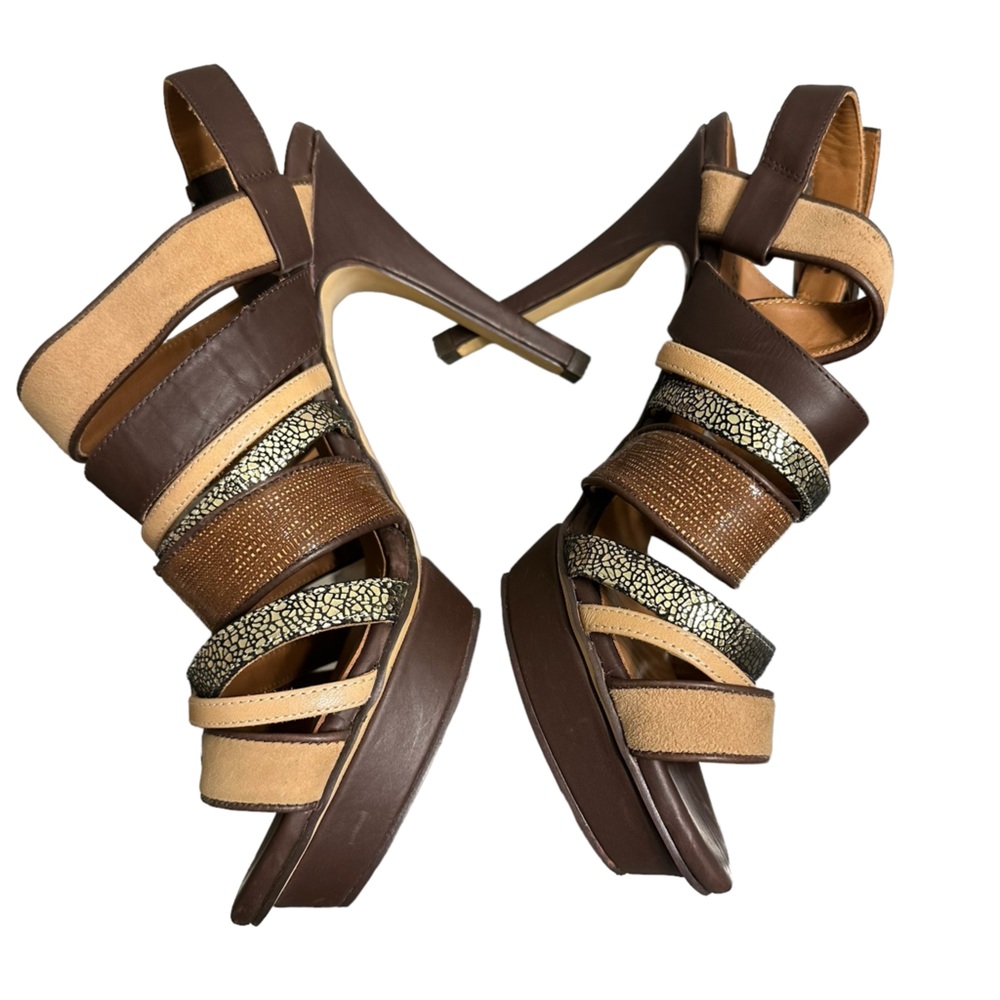 Roberto Zago Women Strappy Sandals multicolored size 7.5 !! - Picture 5 of 16